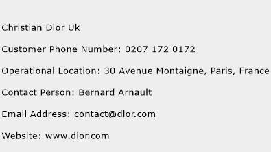 Dior phone number